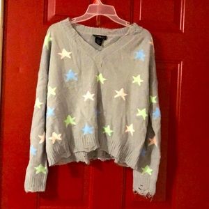 Size large distressed sweater
